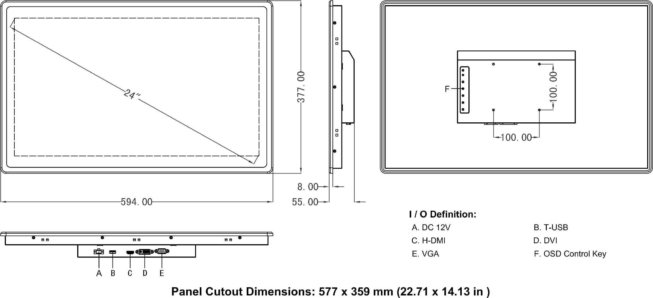 Dimension/Cut-Out