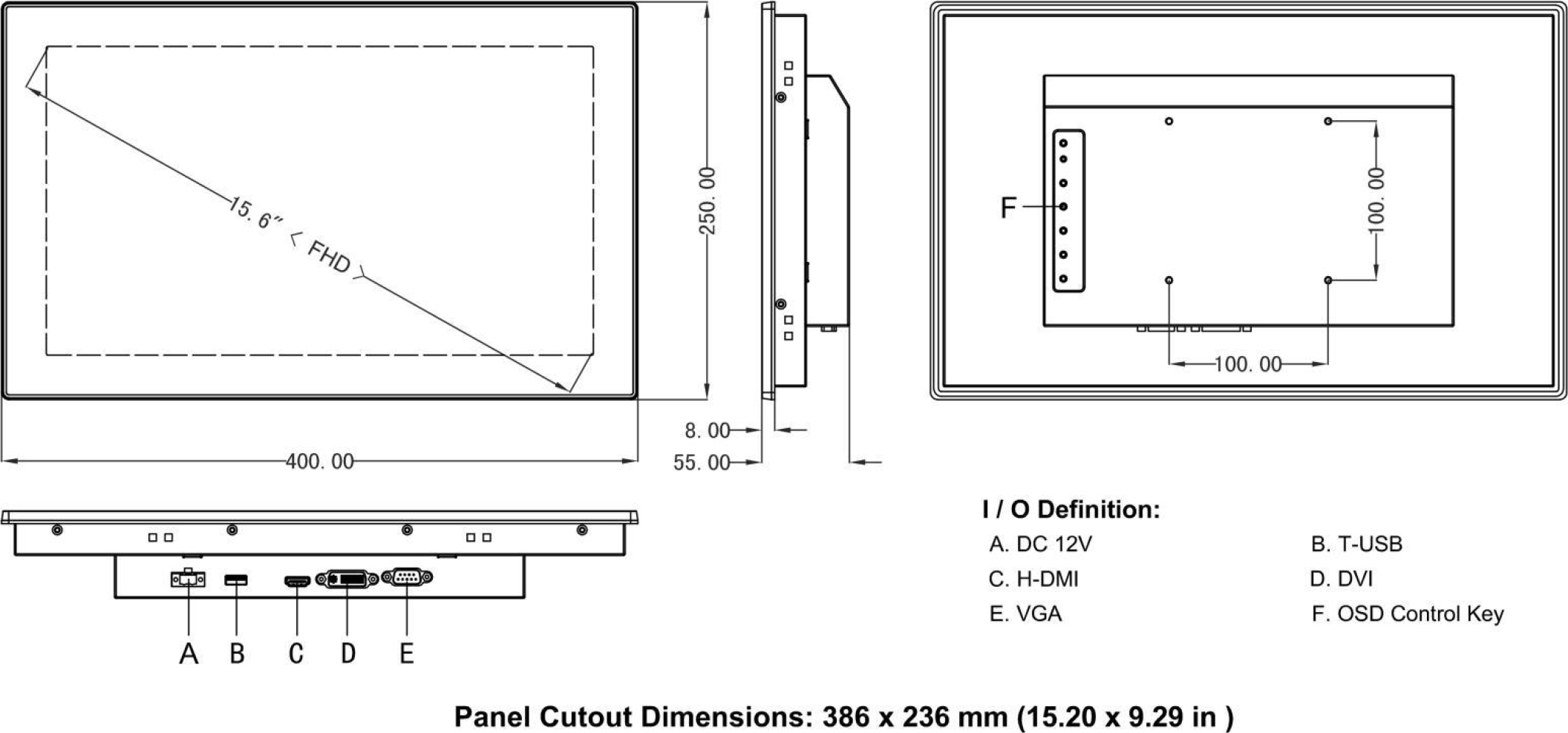 Dimension/Cut-Out