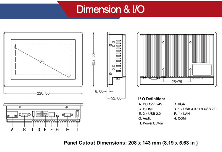 Dimension/Cut-Out