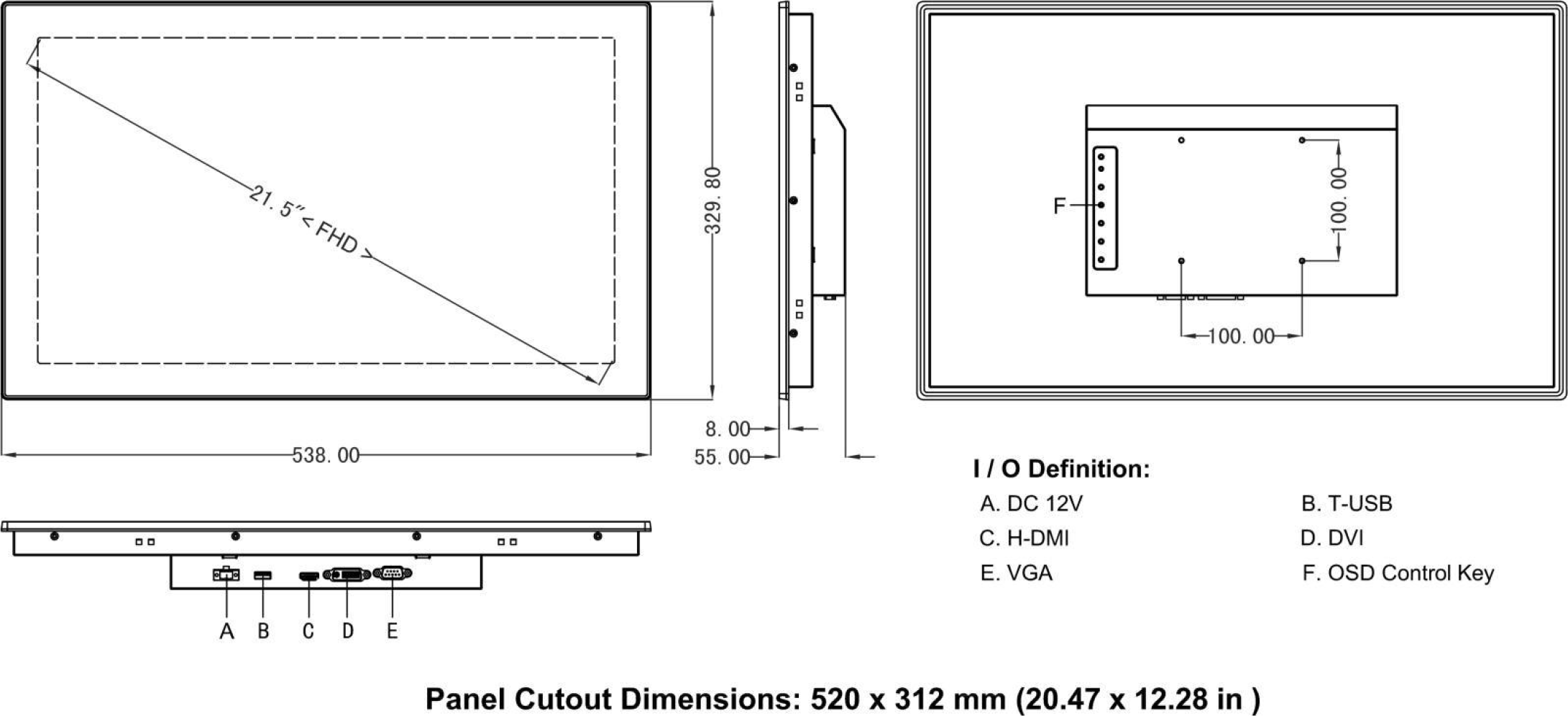 Dimension/Cut-Out