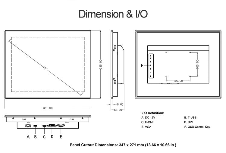 Dimension/Cut-Out