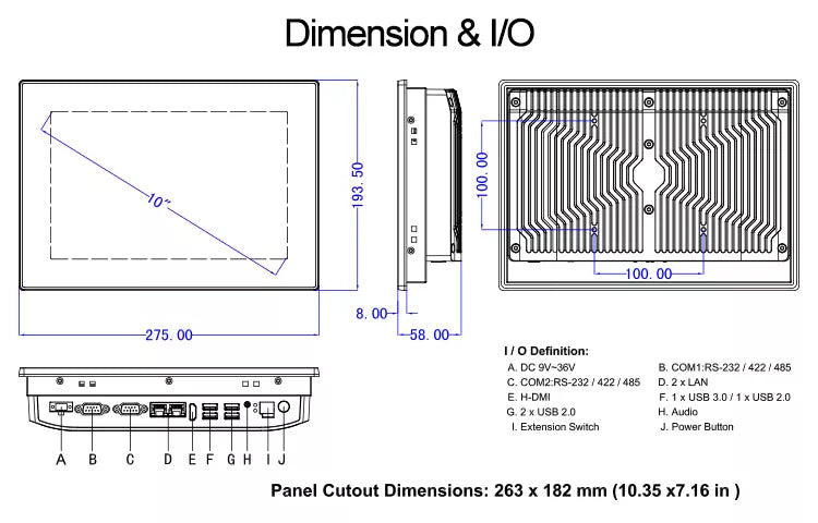 Dimension/Cut-Out