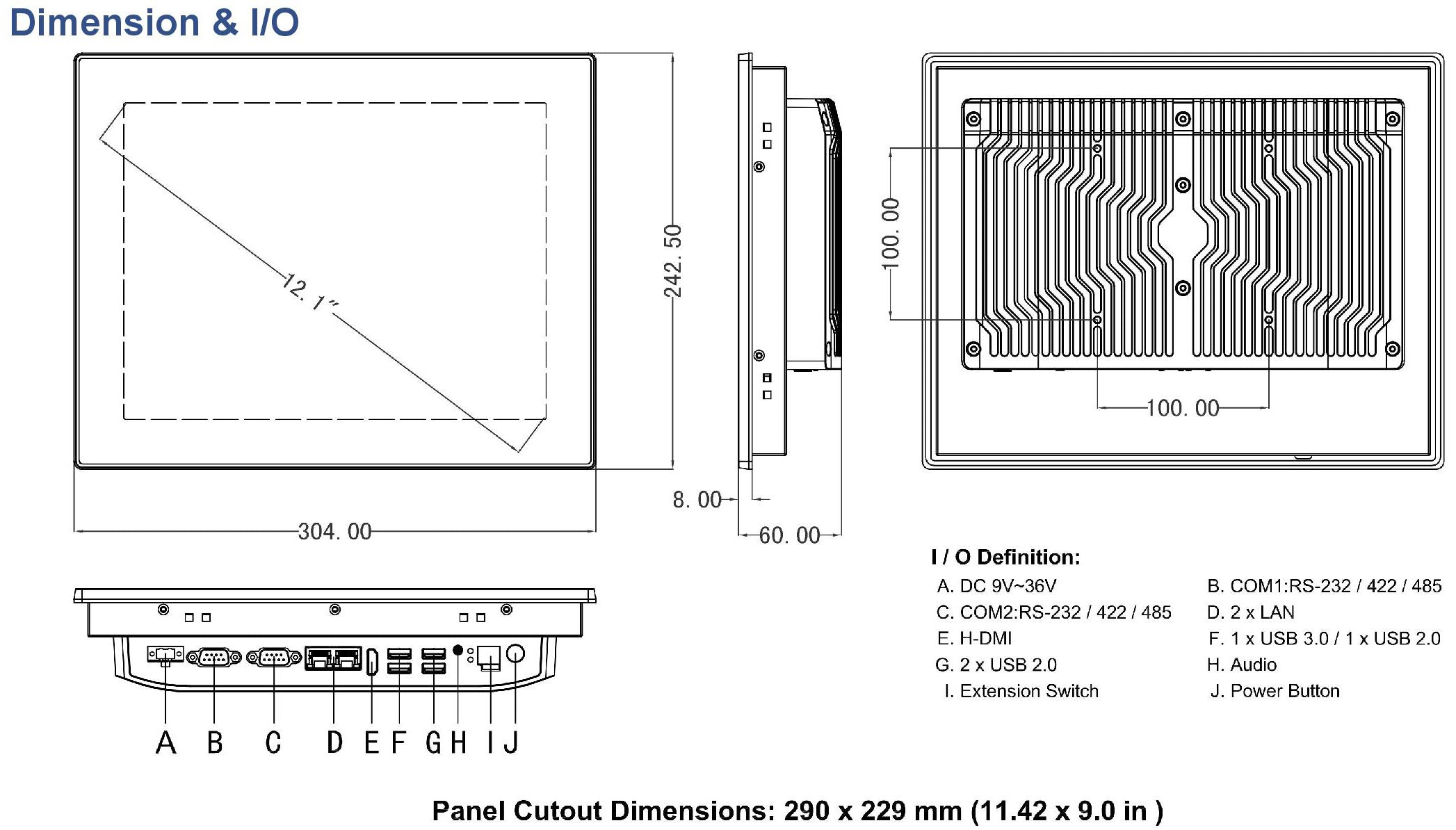 Dimension/Cut-Out