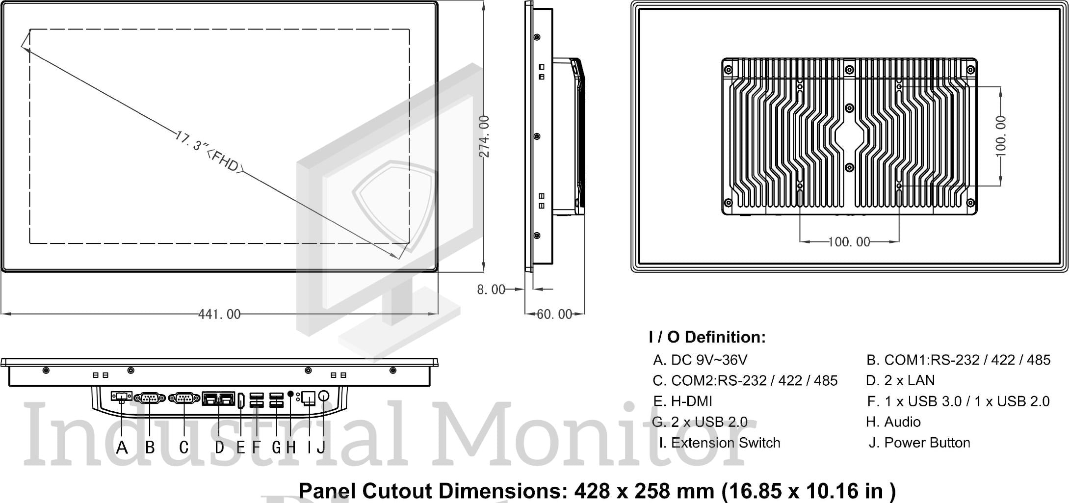 Dimension/Cut-Out