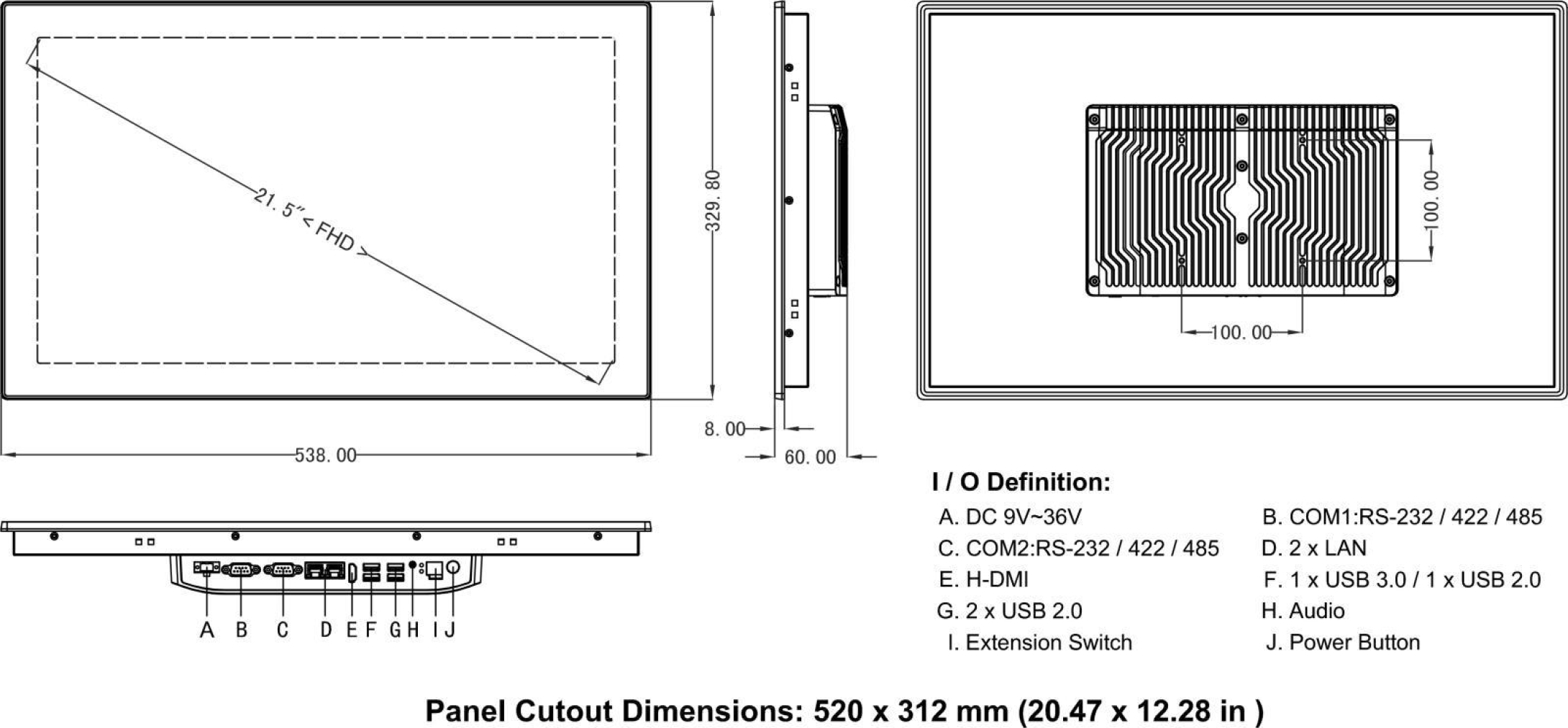 Dimension/Cut-Out