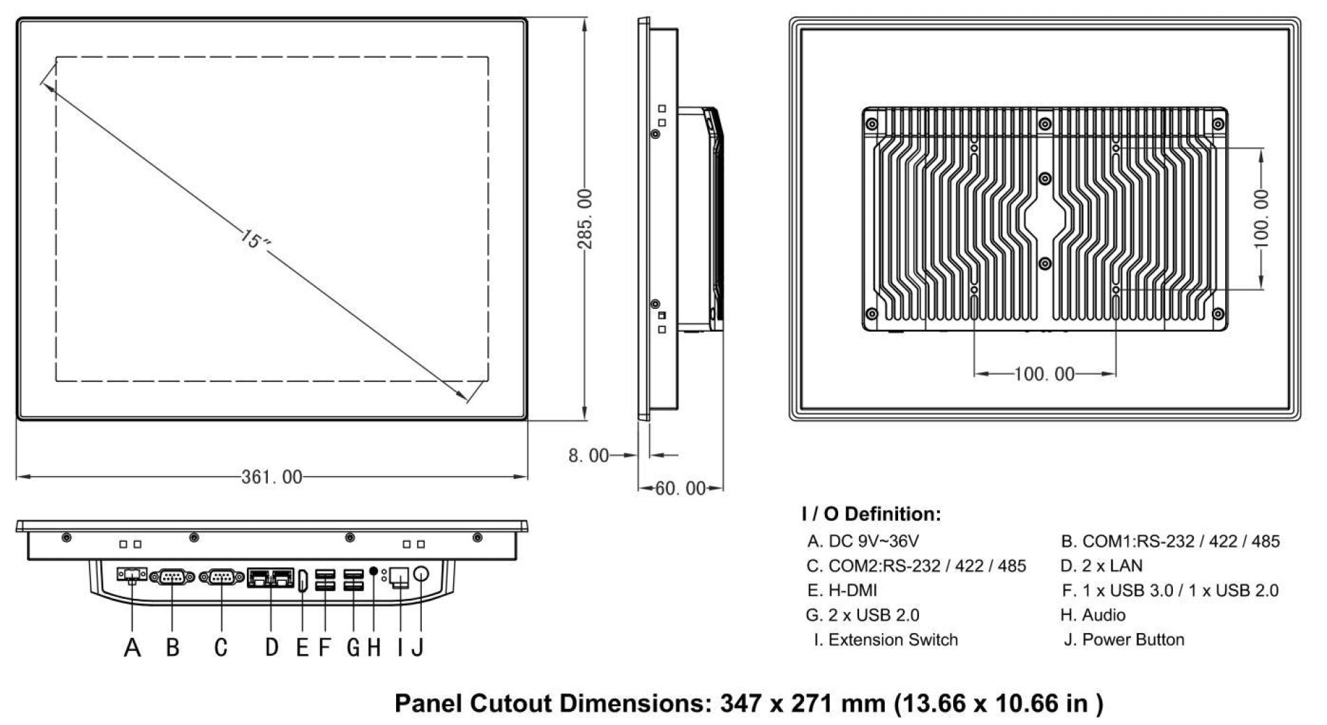 Dimension/Cut-Out