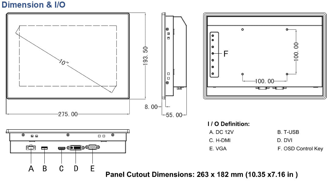 Dimension/Cut-Out