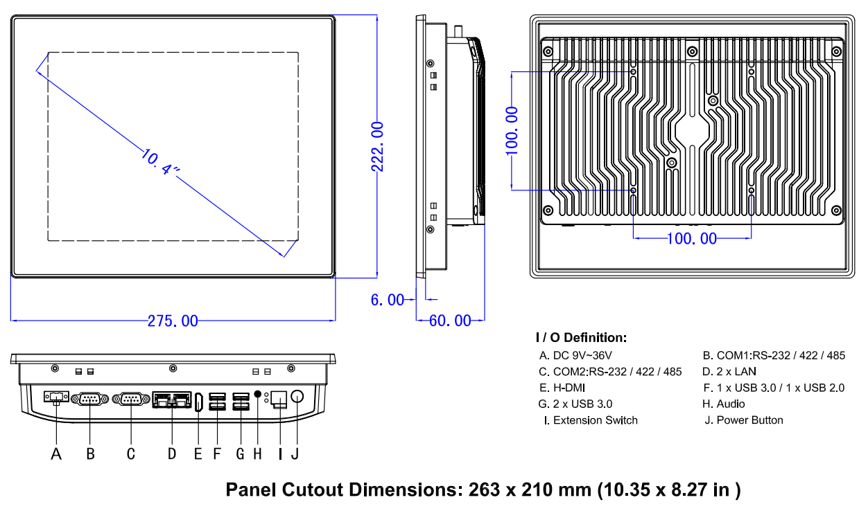 Dimension/Cut-Out