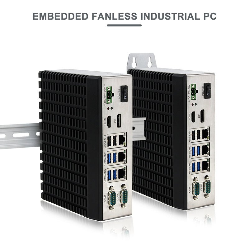 Industrial Fanless PC, Atom X6425E, DIN Rail mount