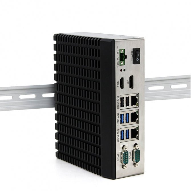 Industrial Fanless PC, Atom X6425E, DIN Rail mount