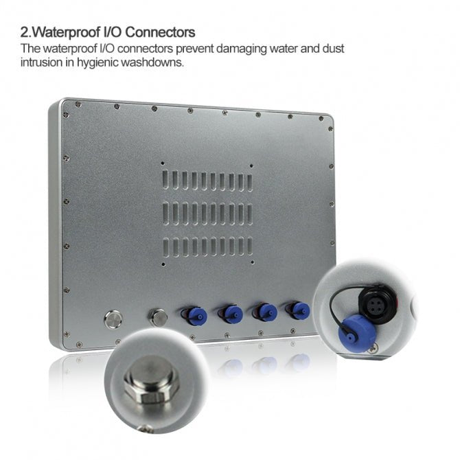 10.4" Panel PC, Fully Enclosed, Submersible Waterproof, 800x600(4:3) Resistive Touch, Celeron