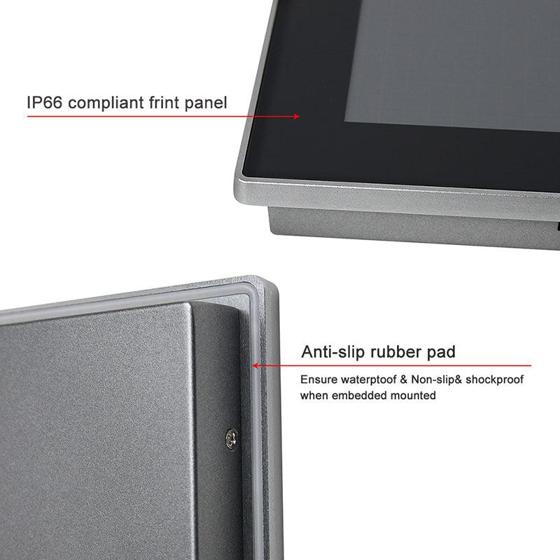 17.3" Industrial Touchscreen Panel PC, IP65 Waterproof, i5-8265U, Fanless, 1920x1080