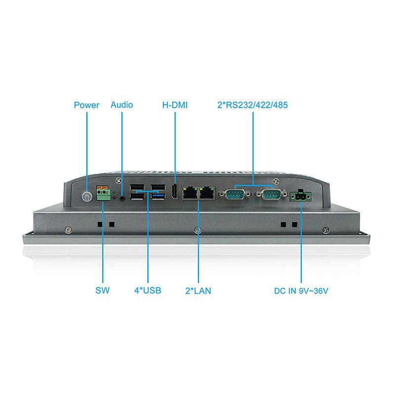 12.1" Industrial Touchscreen Panel PC, IP65 Waterproof, i3-8145U, Fanless, 800x600