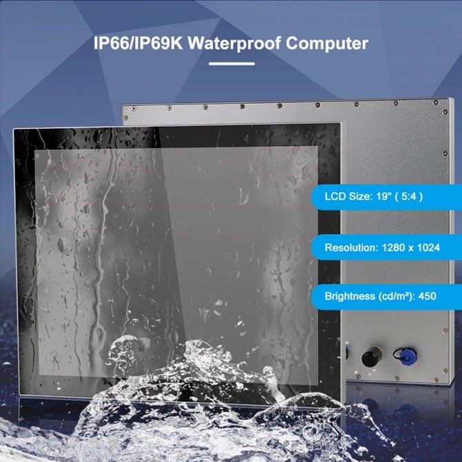 19"Panel PC, Fully Enclosed, Submersible Waterproof, 1280x1024(4:3), Capacitive Touch