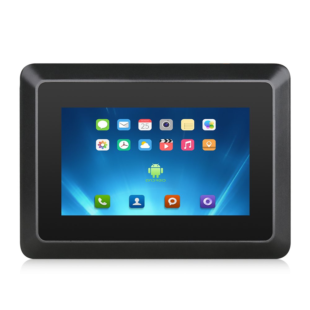 7" Rugged Touchscreen Display, IP65 Waterproof, 1024x600 (16:9)