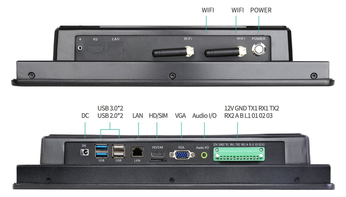 19" Industrial all-in-one Panel PC, 1280x1024 (5:4), Intel Celeron J1900